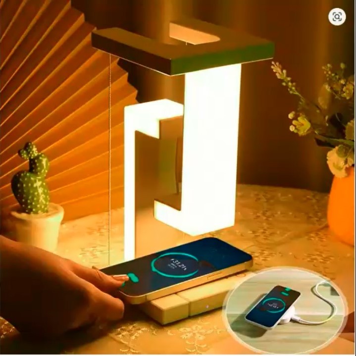 LED Table Lamp with Wireless Charger – Detachable Night Light & Fast Charging Stand for iPhone & Samsung Devices