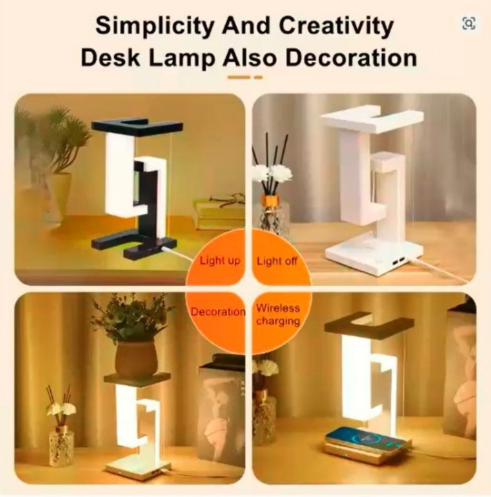 LED Table Lamp with Wireless Charger – Detachable Night Light & Fast Charging Stand for iPhone & Samsung Devices