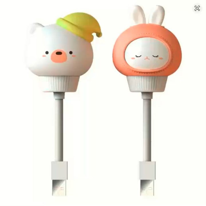 Cute Cartoon USB Night Light – LED Bear, Chick & Kitten Lamp with Remote Control for Kids’ Bedroom & Nursery
