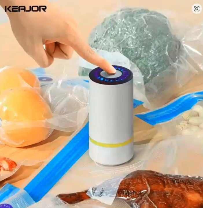 Mini Portable Vacuum Sealer Pump – USB Rechargeable Handheld Fresh-Keeping Machine