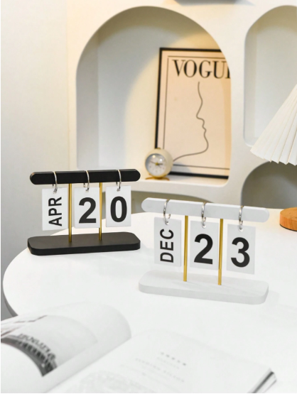 Minimalist Page-Turning Desk Calendar – Elegant Home & Office Décor, Perfect Gift for Inspired Living