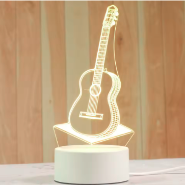 Creative 3D Acrylic Night Lamp – Decorative Bedside Table Light for Bedroom & Gift