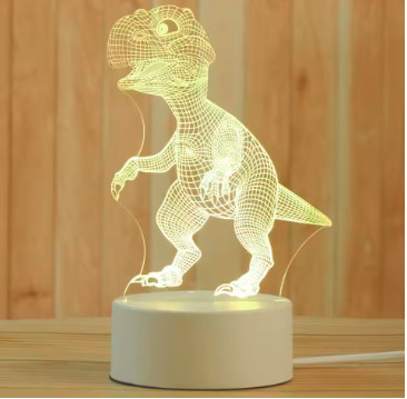 Creative 3D Acrylic Night Lamp – Decorative Bedside Table Light for Bedroom & Gift