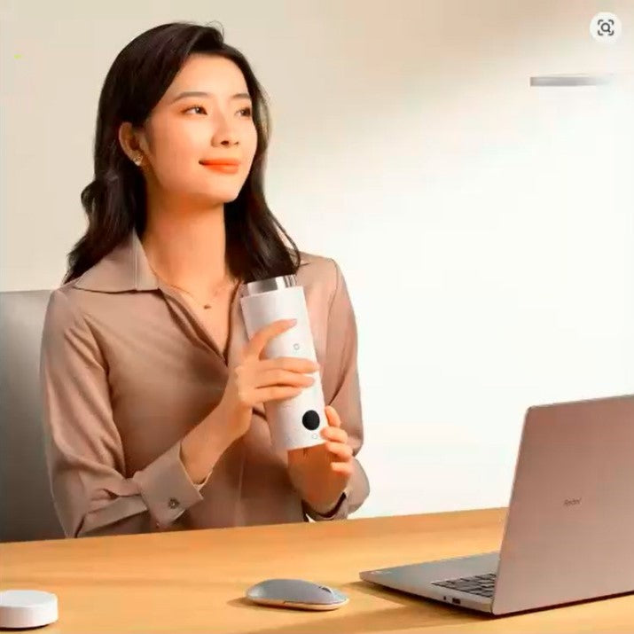 Xiaomi Mijia Portable Electric Heating Cup – 316 Stainless Steel Smart Thermos for Students & Travel