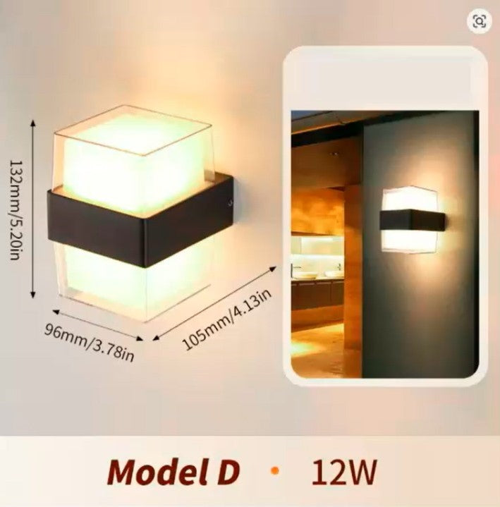 LED Outdoor Wall Light – IP66 Waterproof Motion Sensor Lamp for Porch, Balcony, Garden & Patio