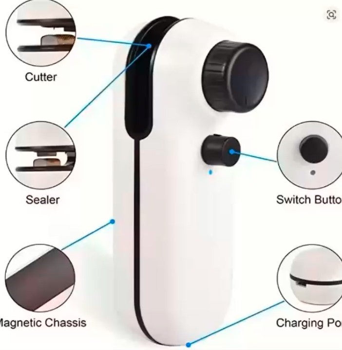 Rechargeable 2-in-1 Mini Heat Sealer – USB Portable Snack Saver & Bag Resealer for Freshness Anytime