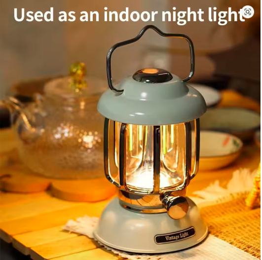 Retro Camping Lantern – USB Rechargeable, Waterproof & Vintage LED Light That Elevates Every Adventure